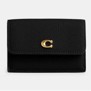 COACH Essential Mini Trifold Wallet, Black, NEW with TAG